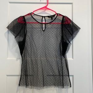 Banana Republic black sheer blouse